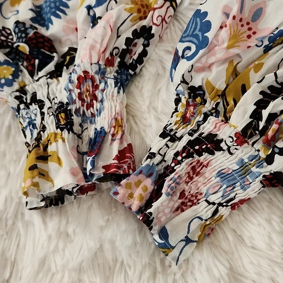 Boden Ruched Long Balloon Sleeve Blouse Womens Size 6 - Picture 4 of 11